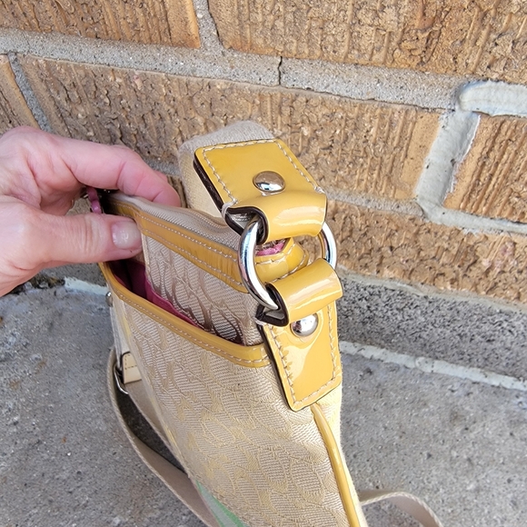 Coach Y2K Vintage Pastel Signature Patchwork Flower Swingpack Crossbody - Picture 10 of 14